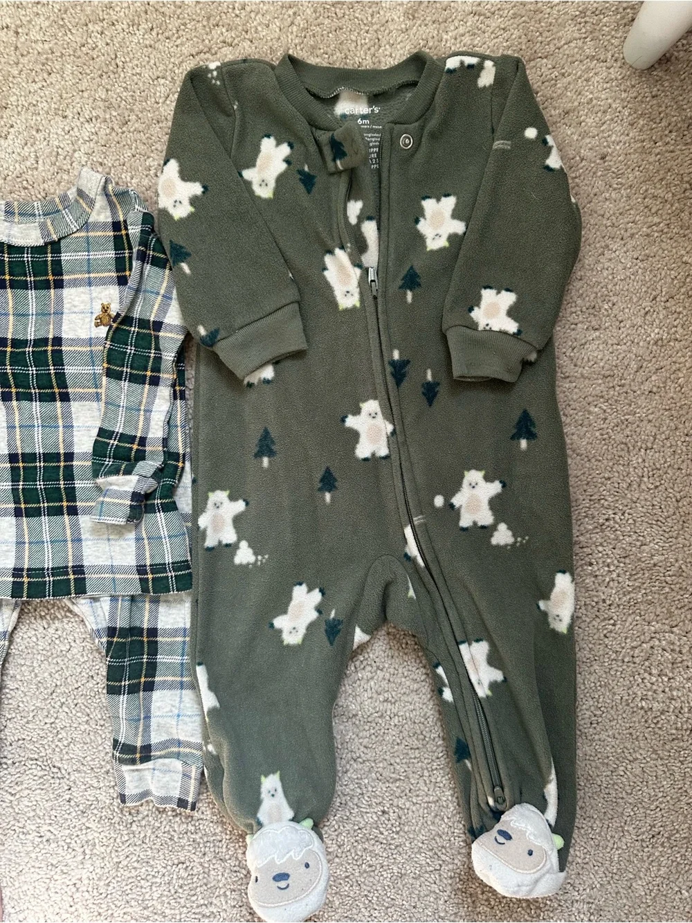 6 months Carter's & 6-12 month Gap pajama bundle